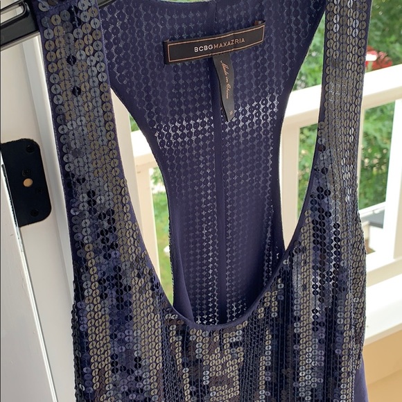 BCBG MaxAzria NAVY XS Sequin Dress - Picture 2 of 9